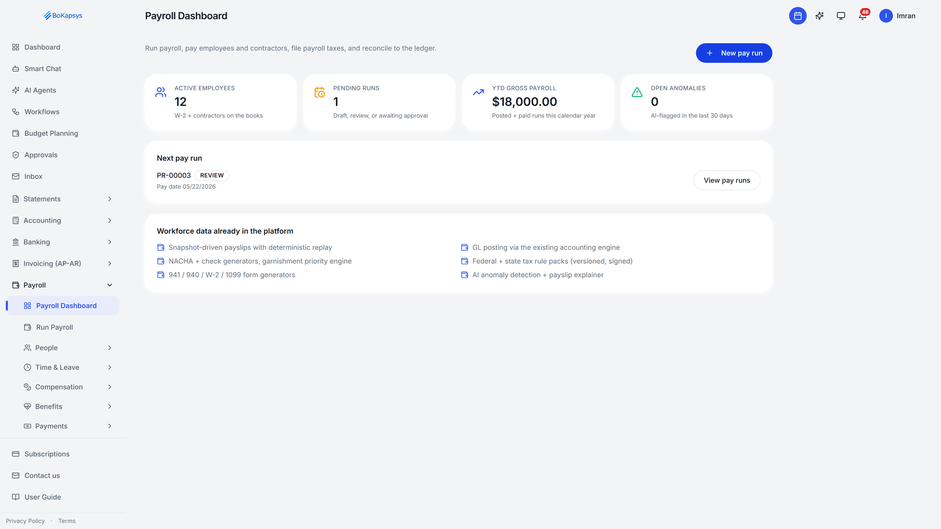 Full-Service Payroll Dashboard